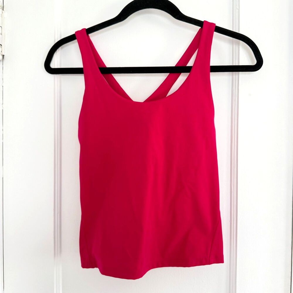 Spanx BoostUp V-Neck Shelf Tank Size Small Fuchsia Adjustable